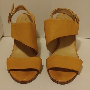 M.Gemi Italian tan heel sandal size 8